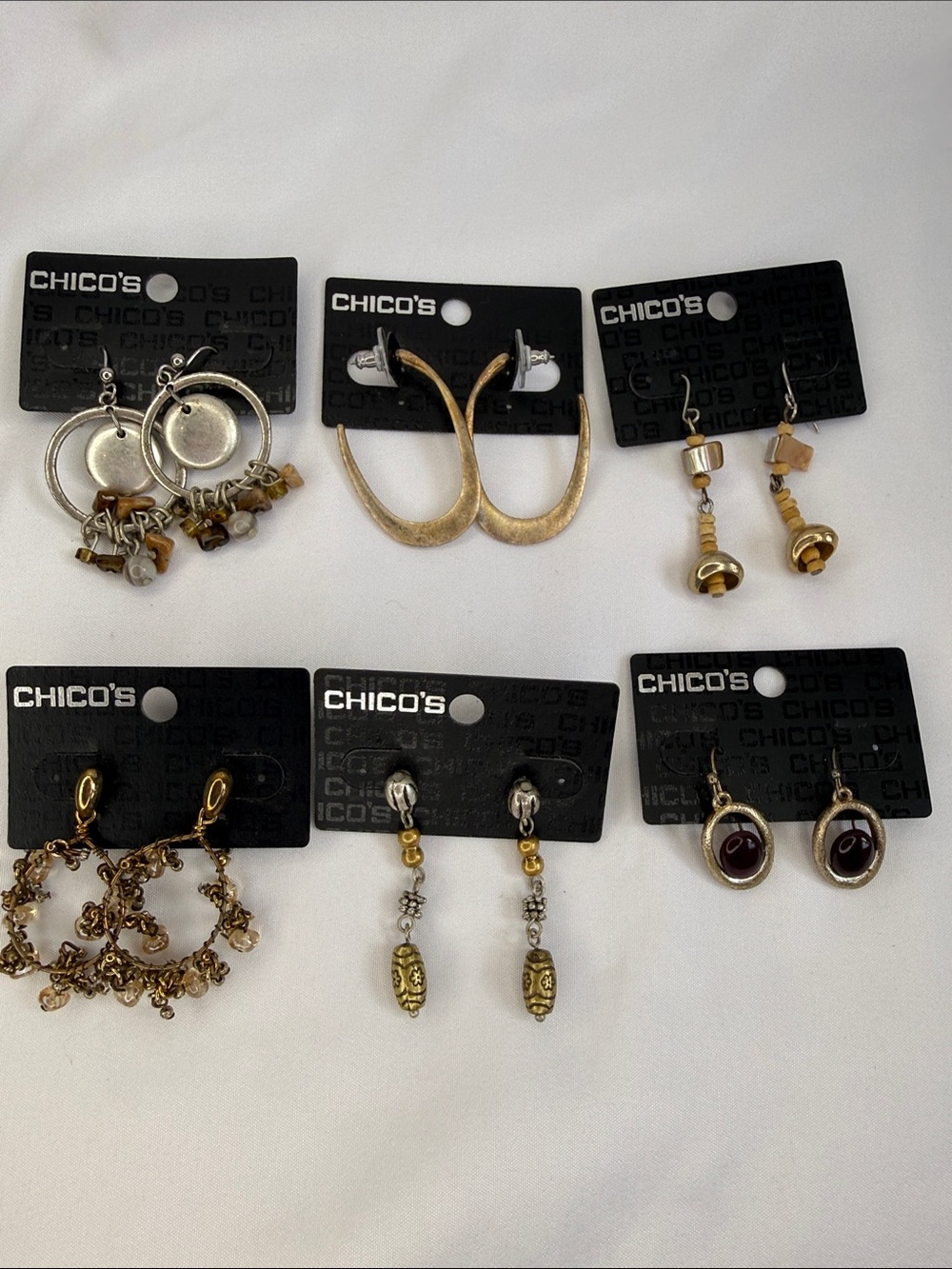 Chico's Earring Jewelry bundle - Gold, Silver, Brown